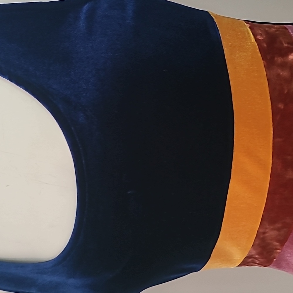 F21 Velvet Multicolored Bodysuit - Picture 7 of 8